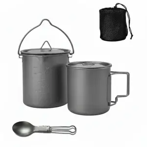 Titanium Camping Cookware Set